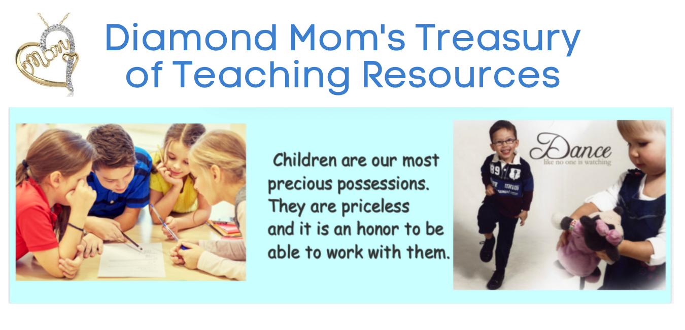 header for Diamond Mom's Treasury of Teaching Resources