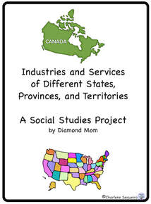 Industries and services of different states, provinces, and territories